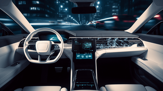 汽车驾驶舱和屏幕汽车电子汽车技术自动驾驶未来科技