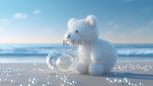520背景图片_520情人节爱心小熊玩偶