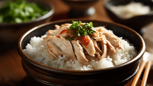 煲仔饭美食摄影照片_盐焗鸡煲仔饭