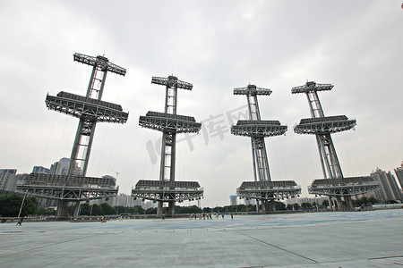人造海摄影照片_广东省广州珠江新城城市建筑