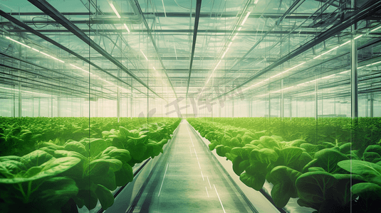 智慧农场摄影照片_智慧农业4.0概念。农业生产。使用可再生能源和数字技术
