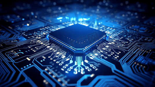 人工智能和机器人量子计算处理器概念的商业技术工程和创新设计。Eps10矢量图

