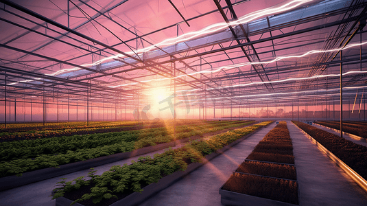 智慧农场摄影照片_智慧农业4.0概念。农业生产。使用可再生能源和数字技术
