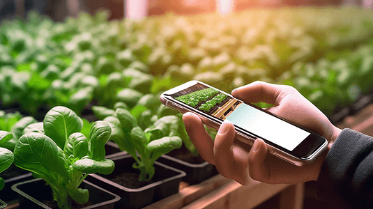 智能农业、农业综合企业和技术。农民用智能手机扫描农作物种植的跟踪应用细节，以验证生产者和消费者之间的质量。
