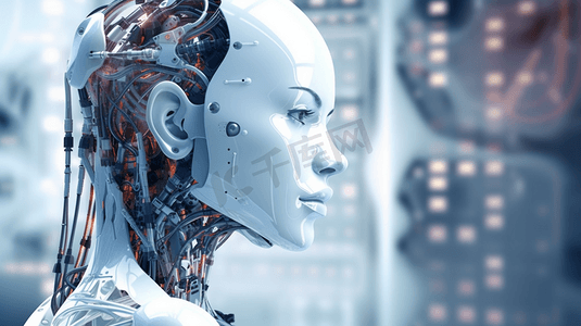 面向未来人类生活的机器人和半机械人发展的三维渲染人工智能AI研究。为计算机大脑设计的数字数据挖掘和机器学习技术。
