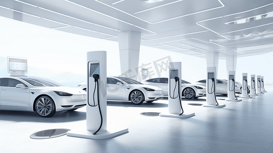 新能源汽车排队充电立体场景