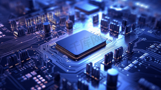 芯片电路摄影照片_在主板插座上安装CPU