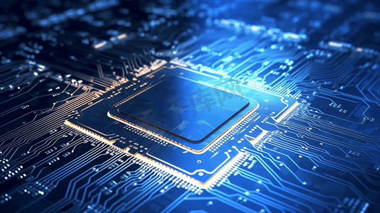 人工智能和机器人量子计算处理器概念的商业技术工程和创新设计。Eps10矢量图
