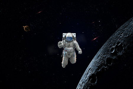 航天员在宇宙空间遨游