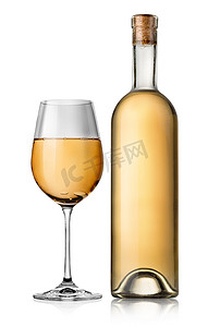 瓶和白玻璃酒