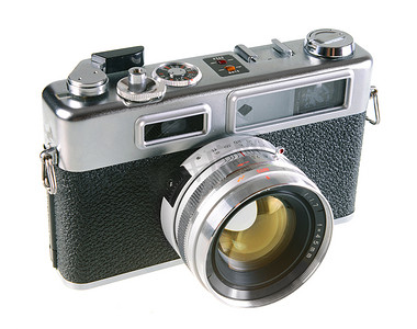 收藏价值摄影照片_老式胶卷测距相机