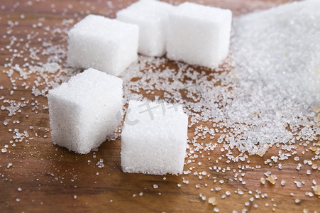 不同种类的糖近距离观察