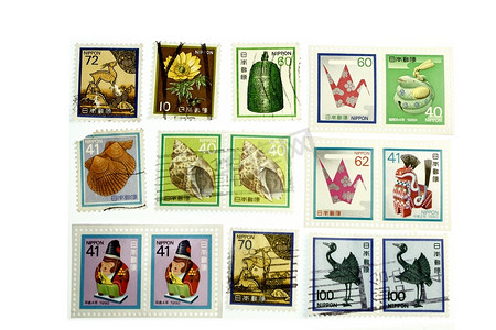 收藏摄影照片_多彩的历史邮票收藏