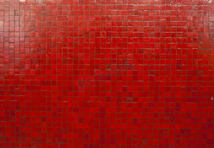 红色马赛克瓷砖壁纸