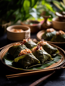 粽子摄影照片_端午节端午粽子食物实拍摄影图1