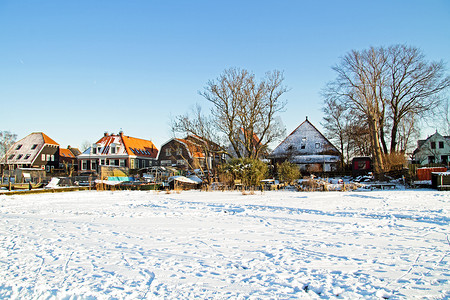 荷兰的雪域传统荷兰房屋