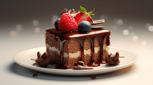 草莓夹心黑巧克力摄影照片_巧克力甜品蛋糕