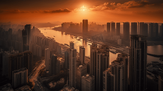 免费下载摄影照片_重庆金融中心城市风光