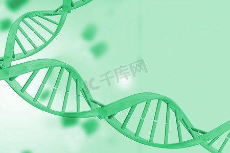 与绿色 dna 螺旋的医学背景