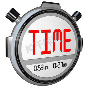 秒表上的时间字记录你的速度和加速度