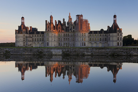 中部地区摄影照片_法国中部地区卢瓦尔河和谢尔省尚博尔城堡