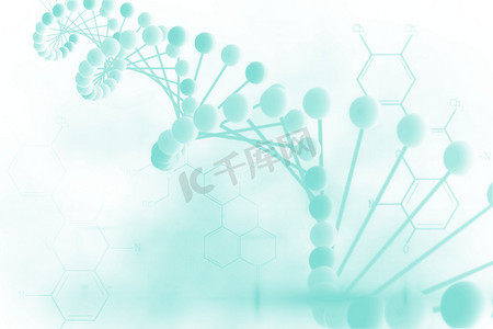 生成的摄影照片_与 dna 的蓝色医学背景