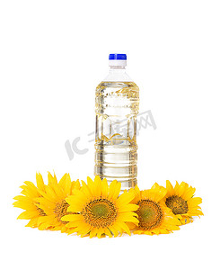 瓶与花的向日葵油
