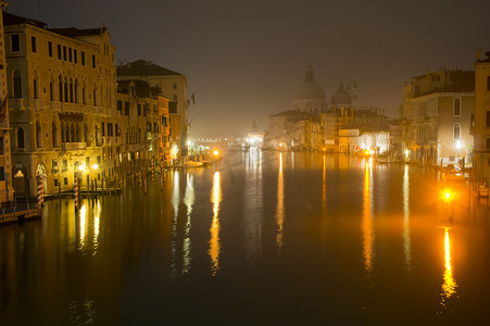 威尼斯，礼炮圣母玛利亚，夜景