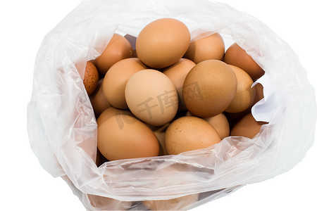 塑料袋里的鸡蛋。
