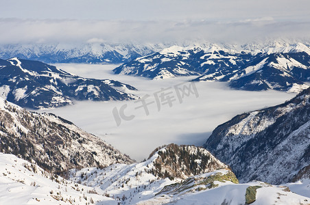 冰川运动摄影照片_Kaprun 滑雪胜地，Kitzsteinhorn 冰川。
