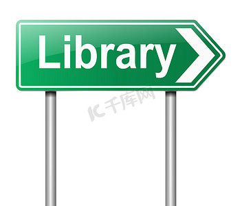 图书馆标志。