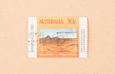 澳大利亚 — 大约 1980 年：在澳大利亚打印的邮票显示 Sidne