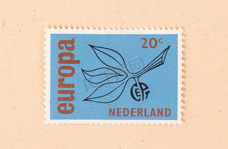 国潮1980摄影照片_荷兰 1980： 在荷兰打印的邮票显示 h