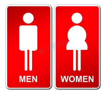男女洗手间标志