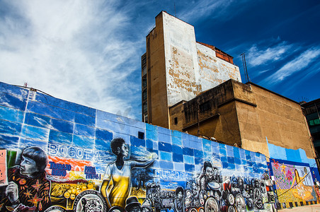 波哥大市中心的壁画