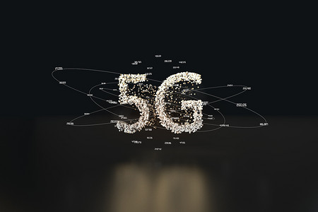 5G 字体设计，3d 渲染