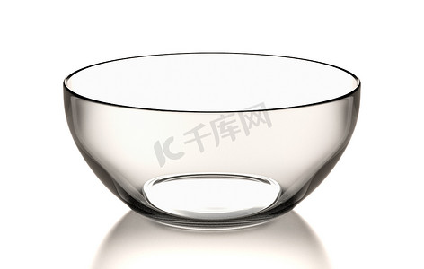 空的透明玻璃碗