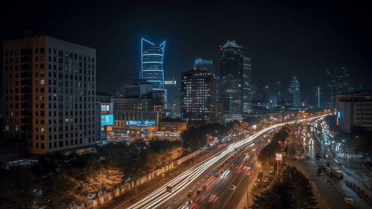 北京中轴线城市交通风光