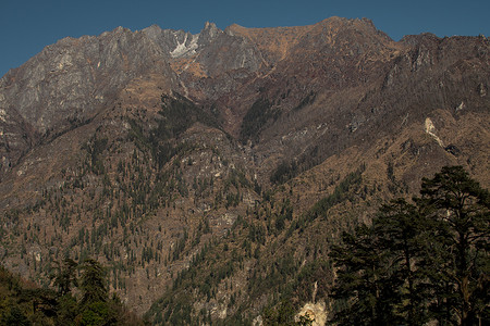 森林演唱会摄影照片_尼泊尔山脉沿安纳布尔纳峰环路