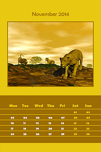 2014 年 11 月的 Safari 日历