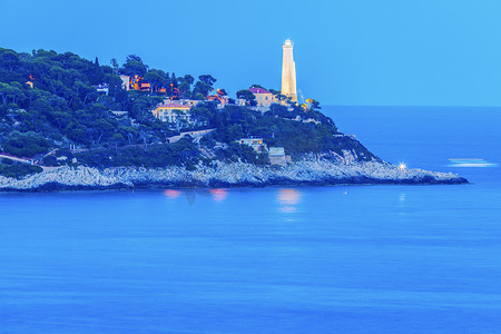 Cap Ferrat 灯塔在 Saint Jean Cap Ferrat