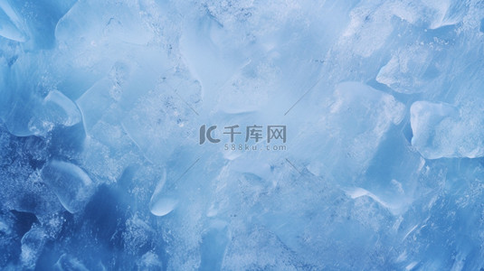 冰块蓝色背景背景图片_冰面雪花冰样式纹理质感背景