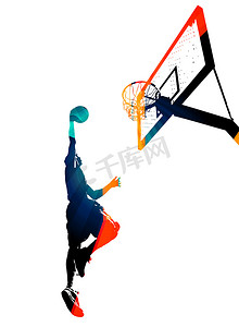 体育篮球摄影照片_时髦的篮球灌篮高手