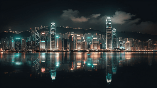 香港维港夜景