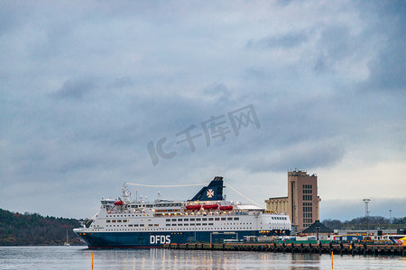 挪威奥斯陆 — CIRCA 2020：ROPAX 渡轮 Crown Seaways 运营着通往哥本哈根的 DFDS 航线。
