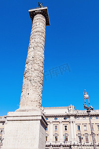 罗马科隆纳广场和马库斯奥勒留纪念柱