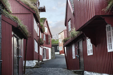 丹麦法罗群岛 Torshavn - 2019 年 9 月 21 日：Tinganes