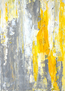 灰色线条线条摄影照片_灰色和黄色抽象艺术绘画