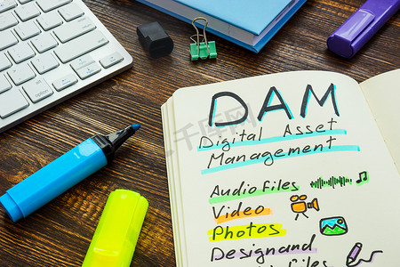 备注中关于DAM数字资产管理的标识。