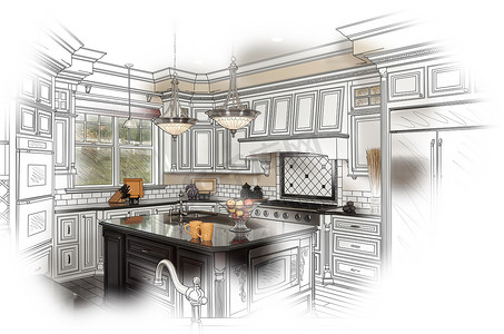 美丽的定制厨房设计图和照片组合